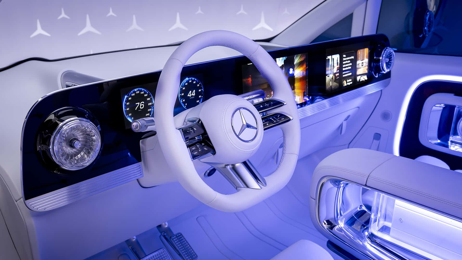 Mercedes-Benz Vision V - wnętrze z ekranem 65 cali